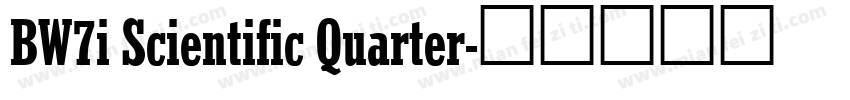 BW7i Scientific Quarter字体转换